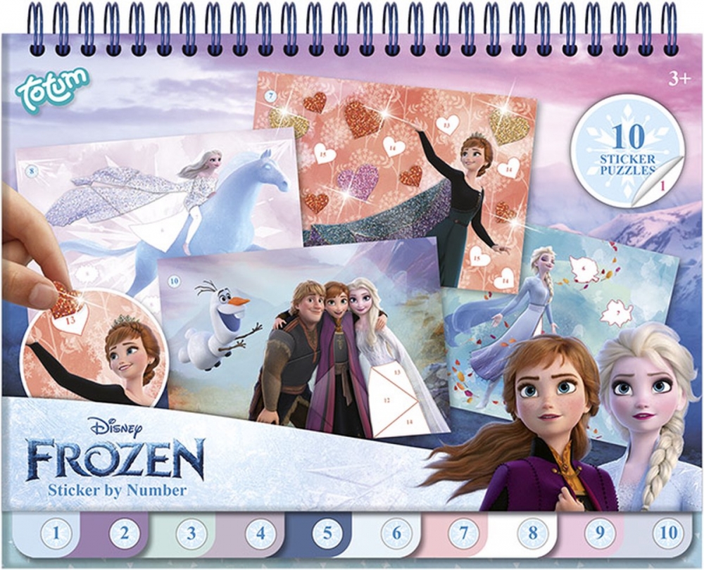 Set creativ 2 в 1 Totum - Carte de colorat și autocolante, Frozen