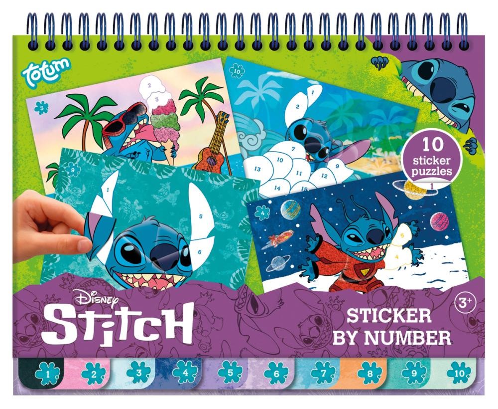 Kit creativ 2 în 1 Totum - Carte de colorat și autocolante, Stitch