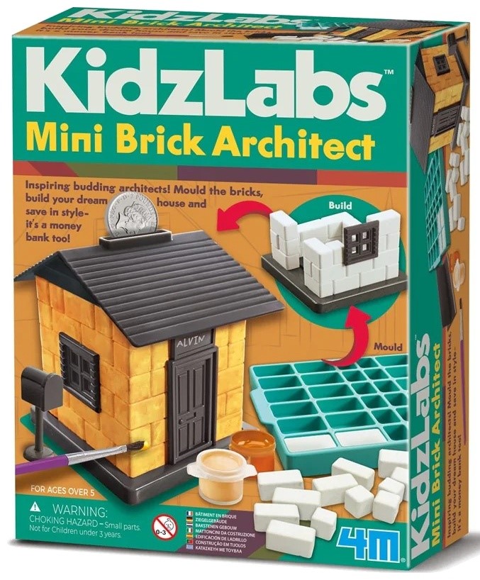 Set creativ 4M - KidzLabs: Mini Brick Architect