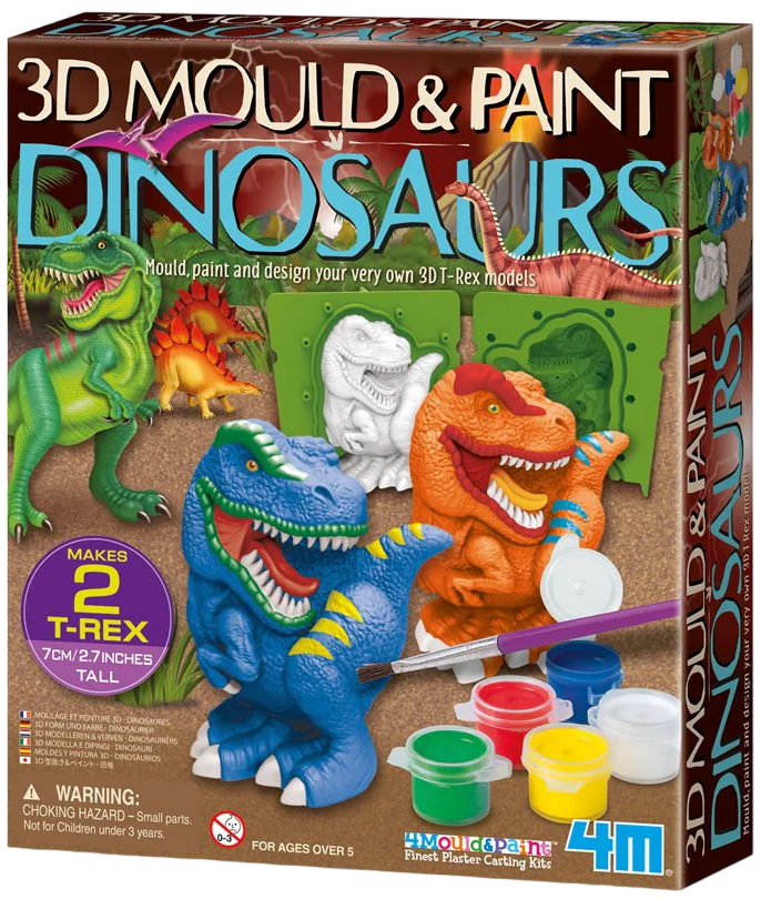 Set creativ 4M - Turnați și colorați dinozauri 3D