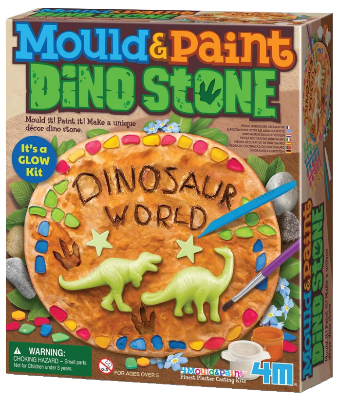 Kit creativ4M - Turnați și colorați o figură de dinozaur din ipsos