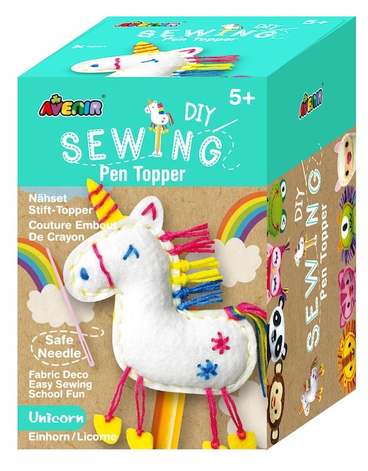 Set creativ Avenir - Coase-ți singur  Topper creion, Unicorn