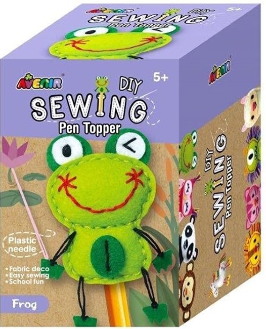 Set creativ Avenir - Coase-ți singur  topper creion, Broasca