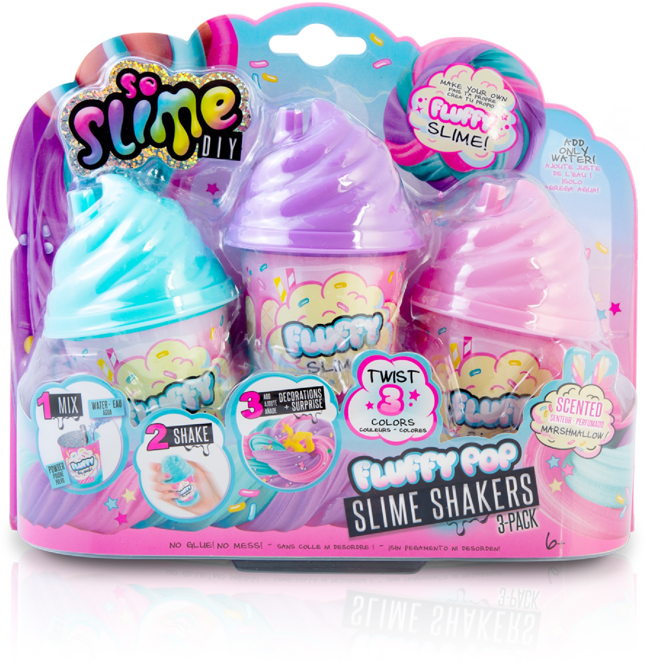 Canal Toys - So Slime, Fluffy Slime Shaker, 3 culori