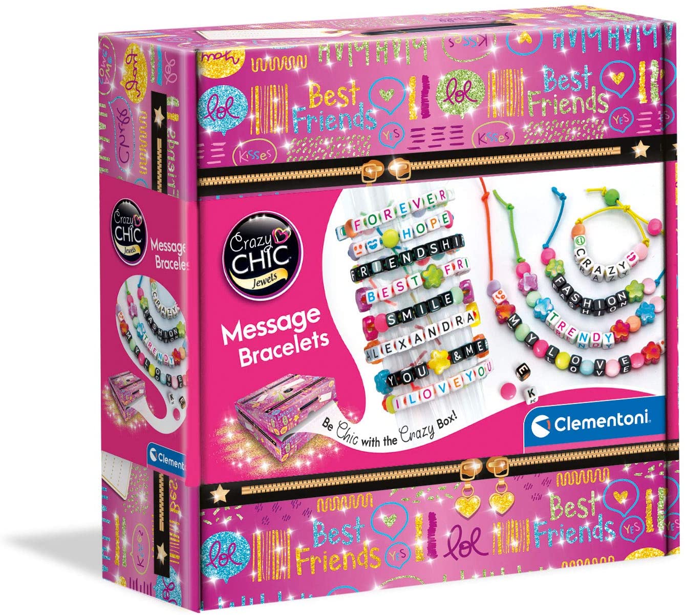 Set creativ Clementoni Crazy Chic - Fa-ti bratara cu mesaj