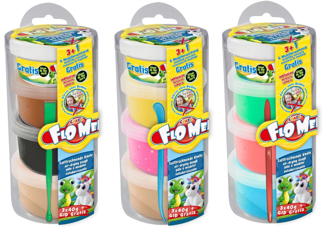Set creativ Craze Flo Mee - Model multicolor, 4 bucati, sortiment