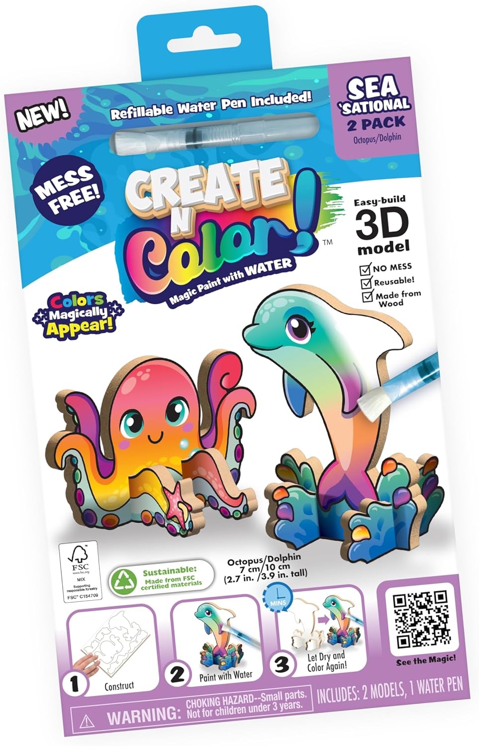 Set creativ Create N Colour - Delfin și caracatiță