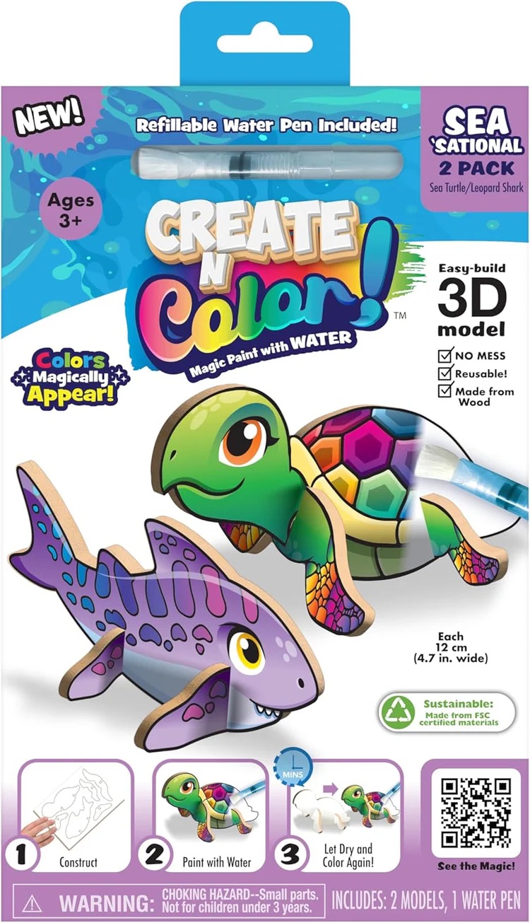 Set creativ Create N Colour - Țestoasă și rechin leopard