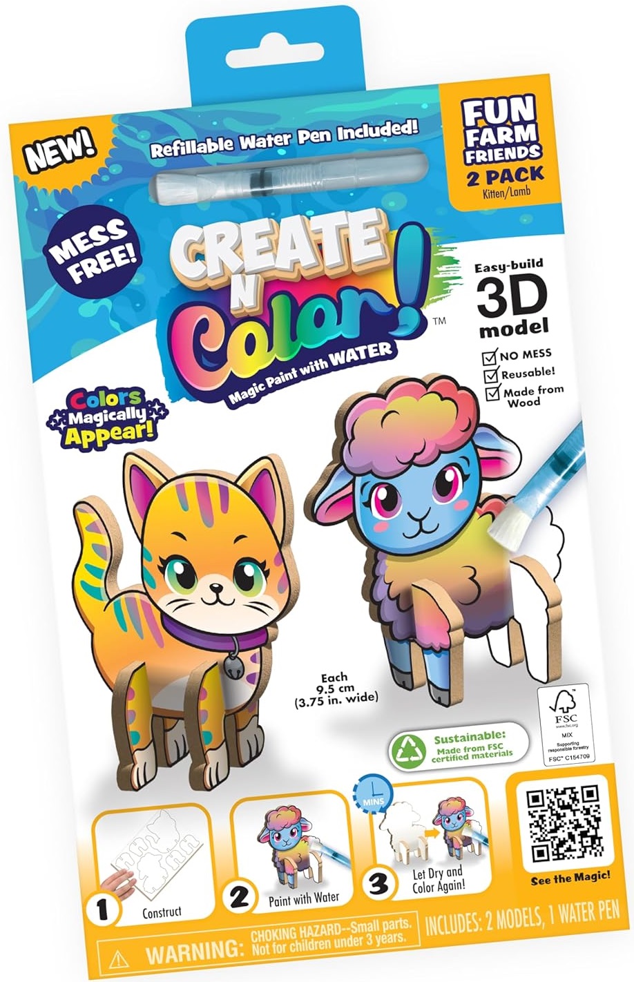 Trusă creativă Create N Colour - Pisicuță și miel