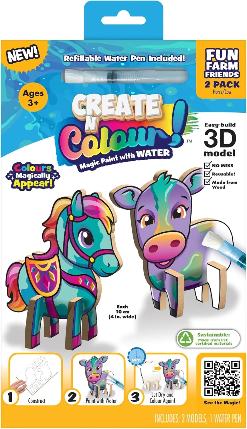 Trusă creativă Create N Colour - Vacă și cal