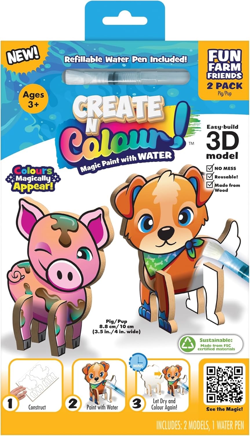 Trusă creativă Create N Colour - Câine și purceluș