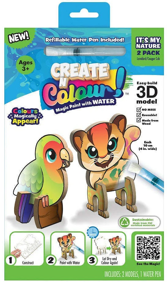 Trusă creativă Create N Colour - Puma și papagal