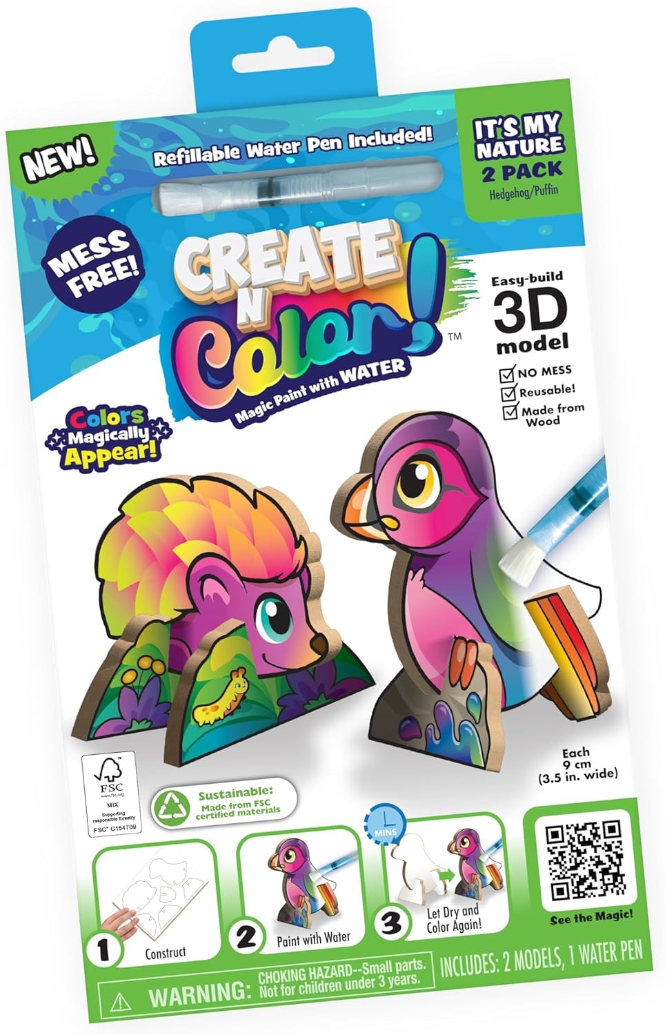 Set creativ Create N Colour - Ariciul și puffin
