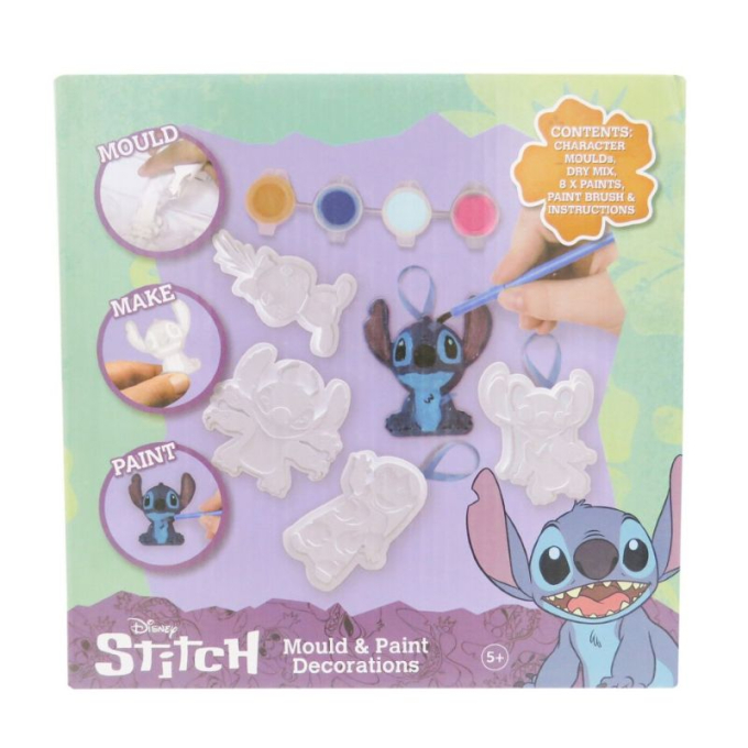 Trusă creativă  Disney - Figurine din ipsos pentru colorat Stitch, 5 bucăți