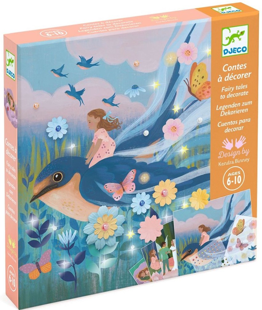 Kit creativ  Djeco - Decorează un basm, Thumbelina
