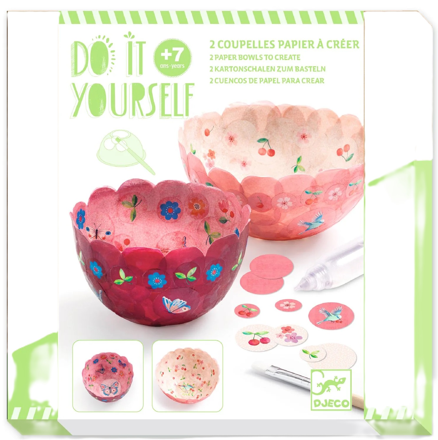 Set creativ  Djeco - Boluri de hârtie DIY