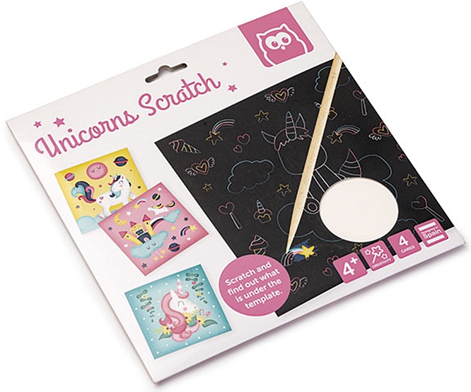 Set creativ Eurekakids - Carte de zgariat, Unicorn