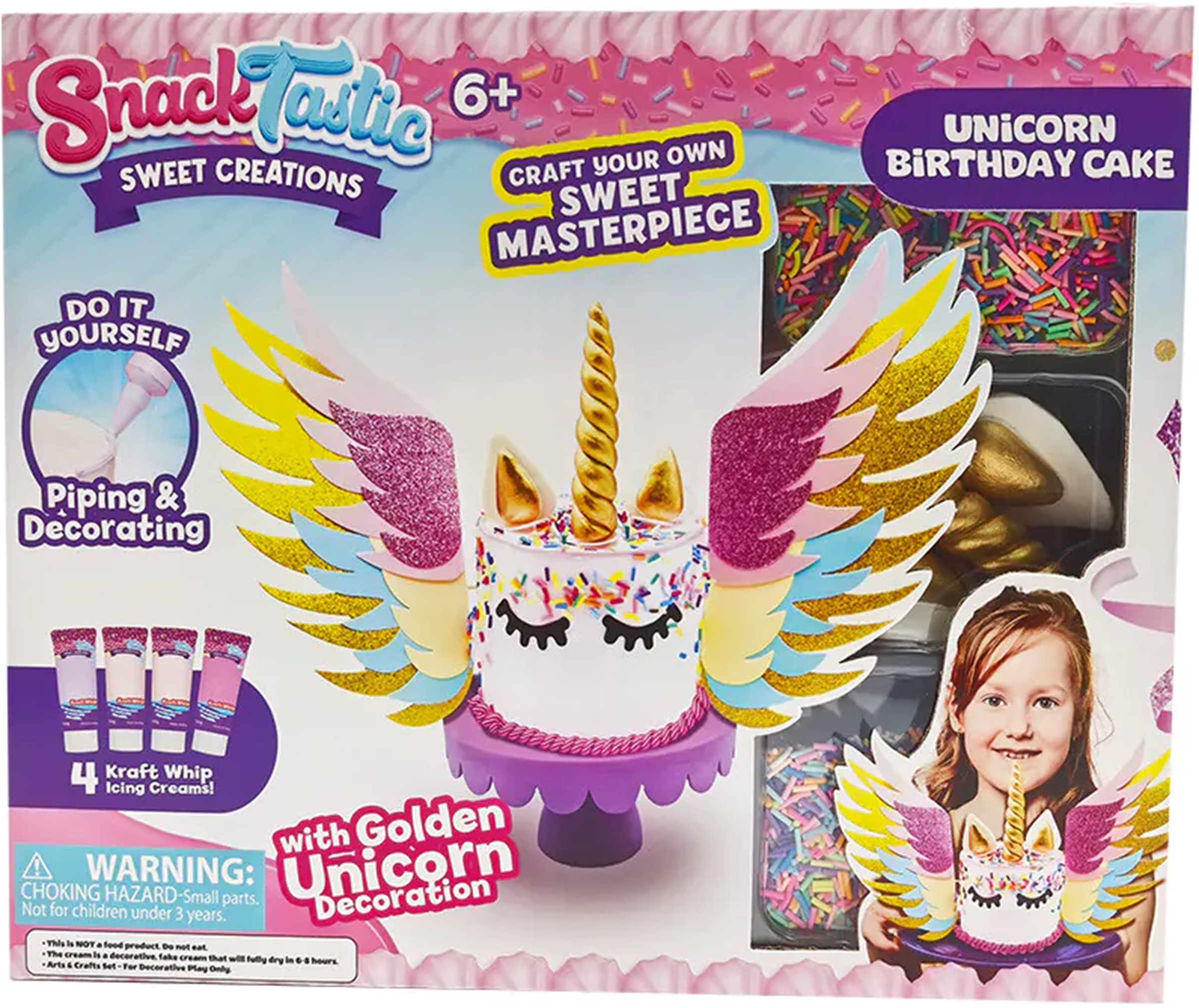 Trusă creativă  Felyx Toys Snack Tastic -Bunătăți decorative, tort de ziua de naștere, unicorn