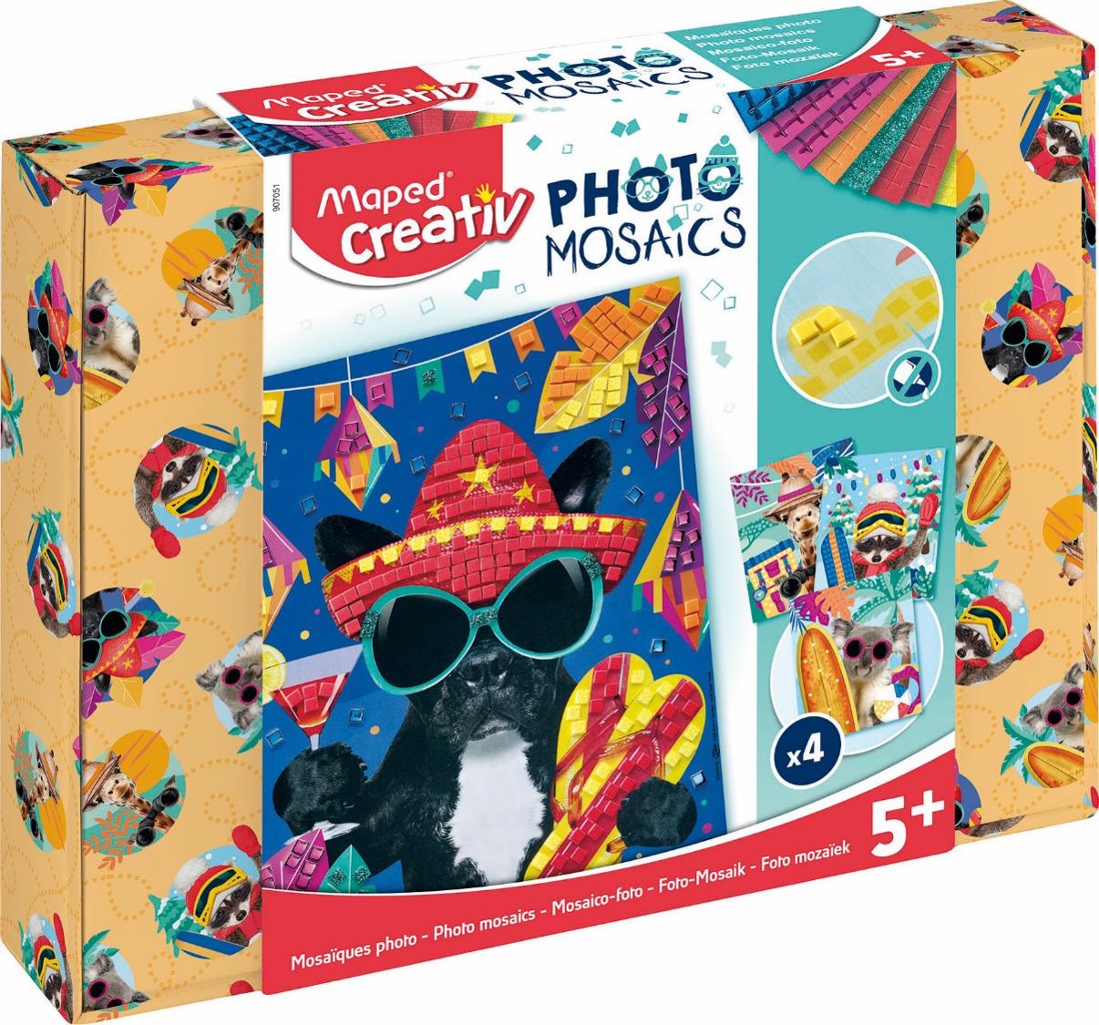 Set mozaic foto creativ Maped Creativ - Animale-aventureri