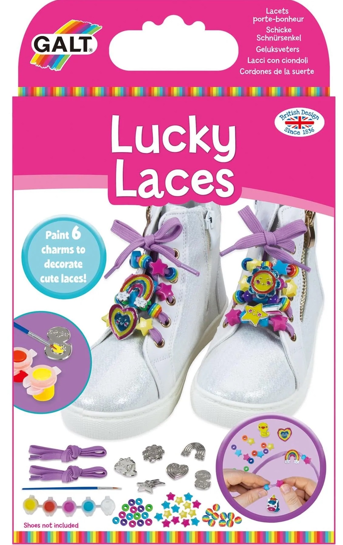 Galt Creative Kit - Șireturi fericite DIY Happy Shoelaces