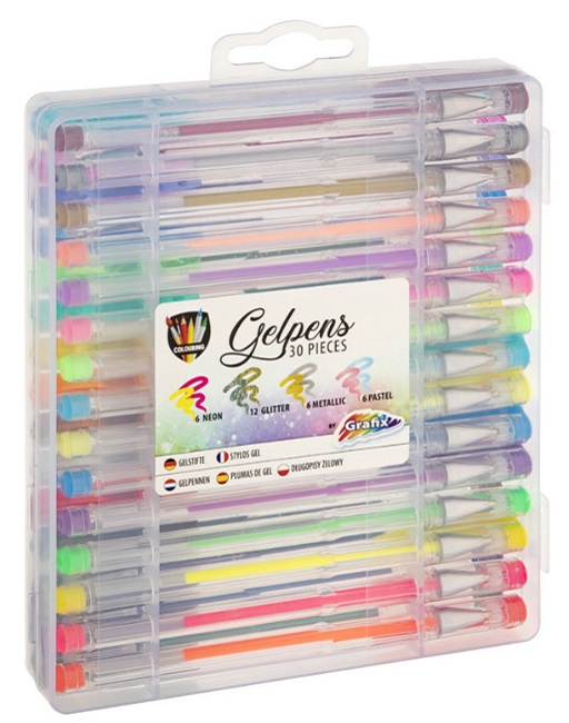 Set creativ Grafix Colouring - Role, într-o servietă, 30 de bucăți