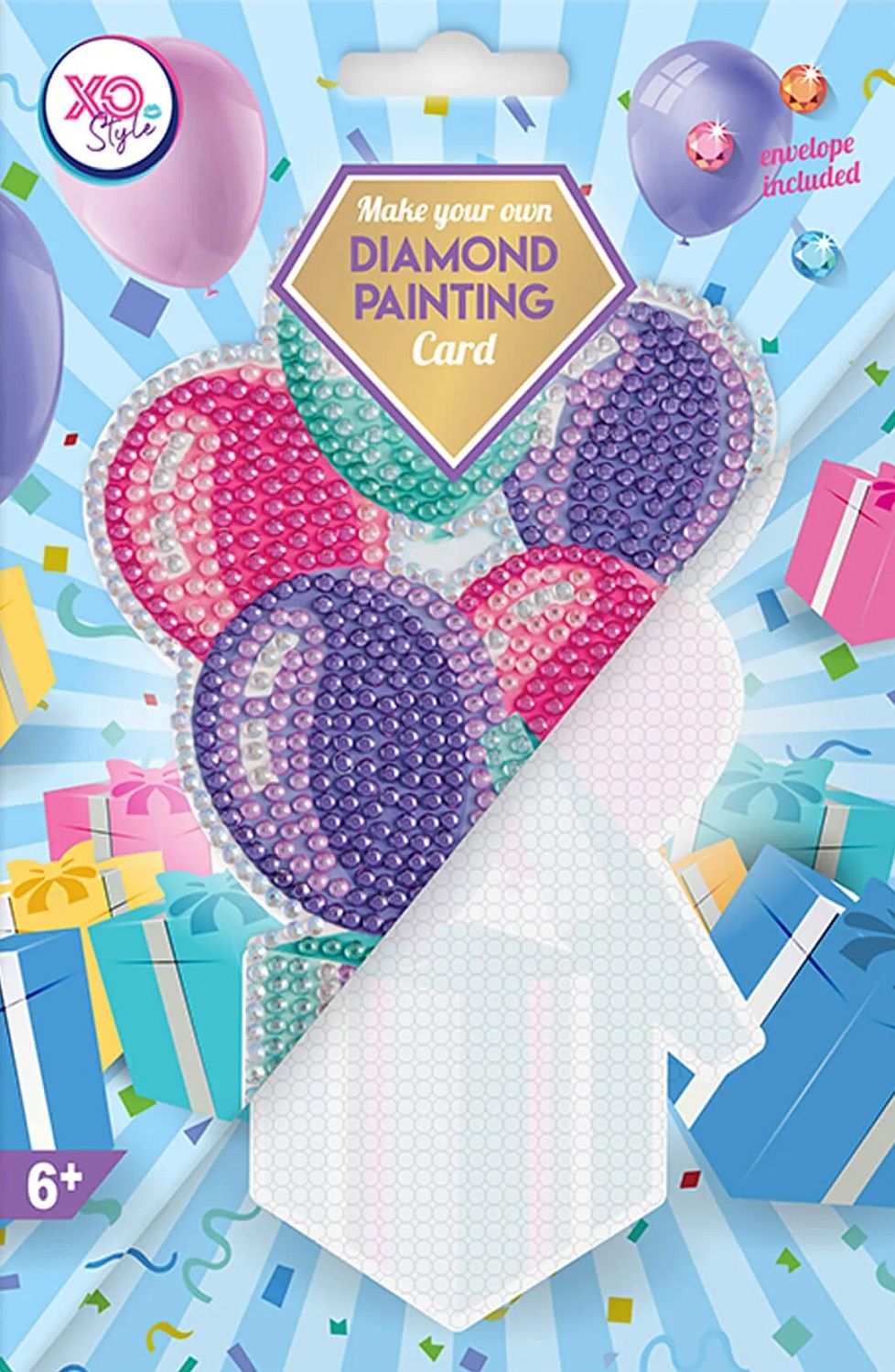 Set creativ  Grafix - Felicitare cu margele, baloane