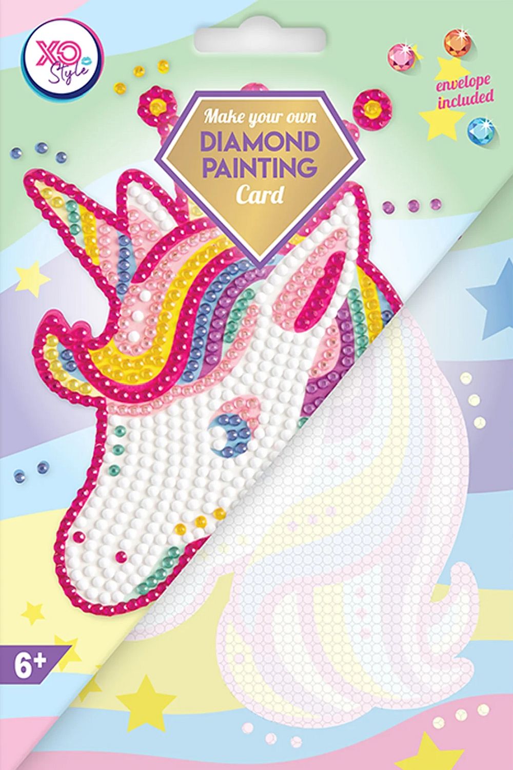 Set creativ  Grafix - Felicitare cu margele, unicorn