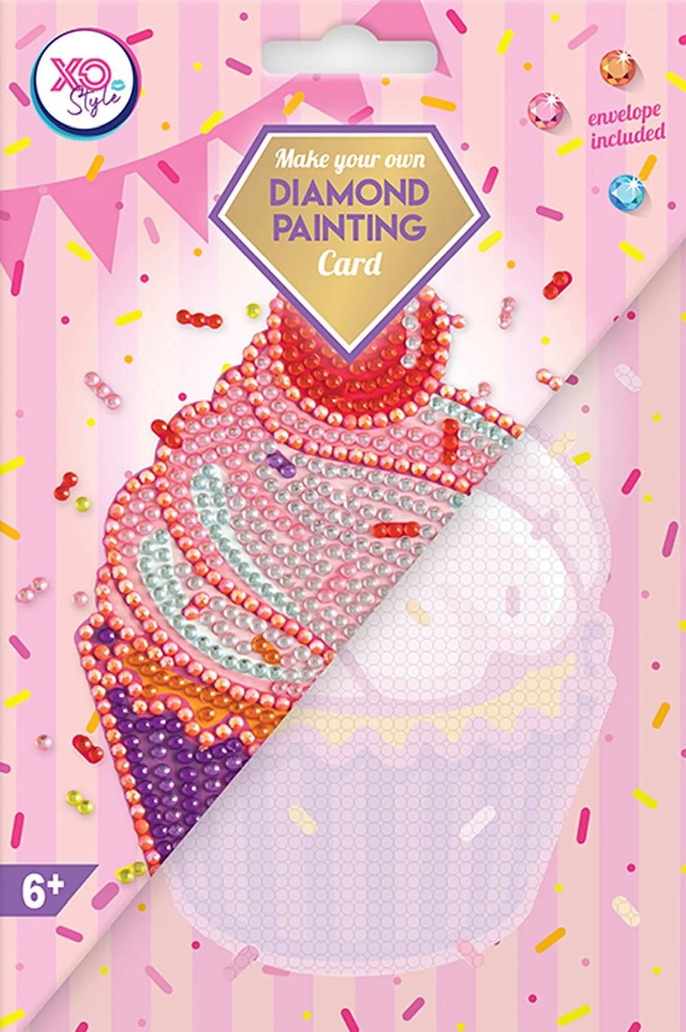 Set creativ  Grafix - Felicitare cu margele, cupcake