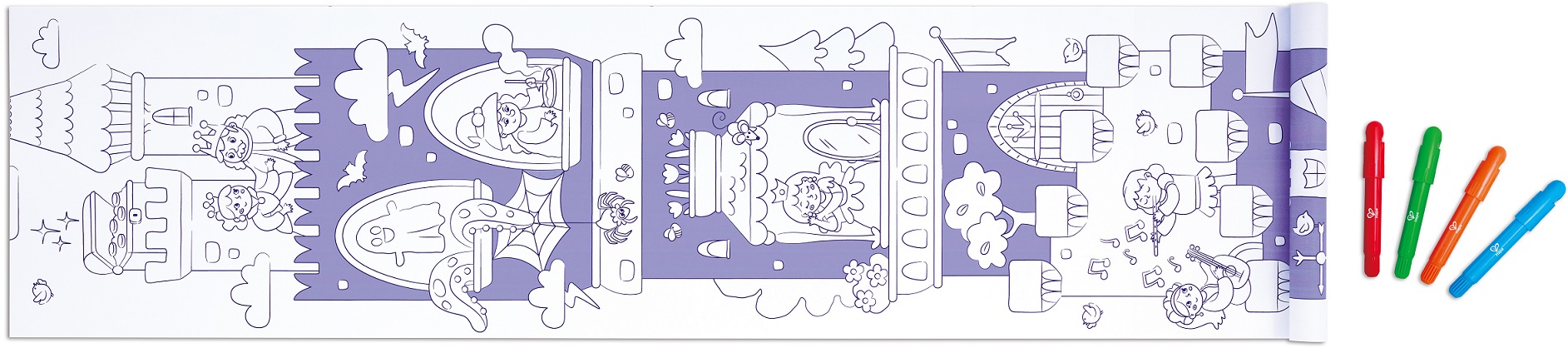 Trusă creativă   Hape International - Rolă de colorat, castel