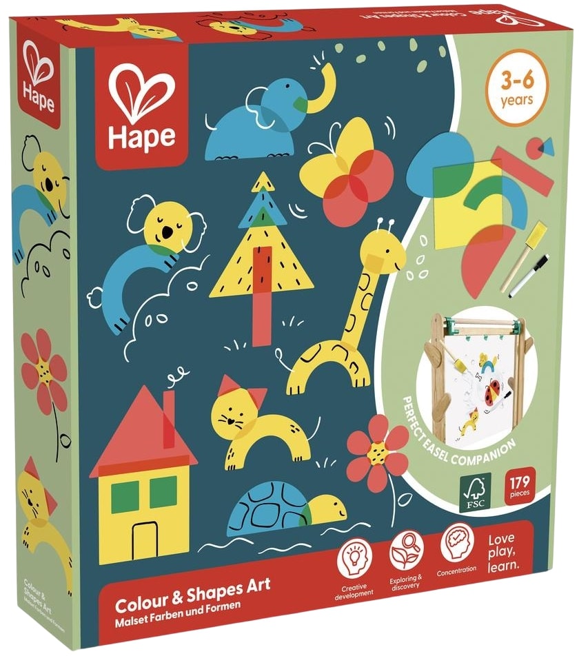 Set creativ  Hape International - Culori și forme, 179 de piese