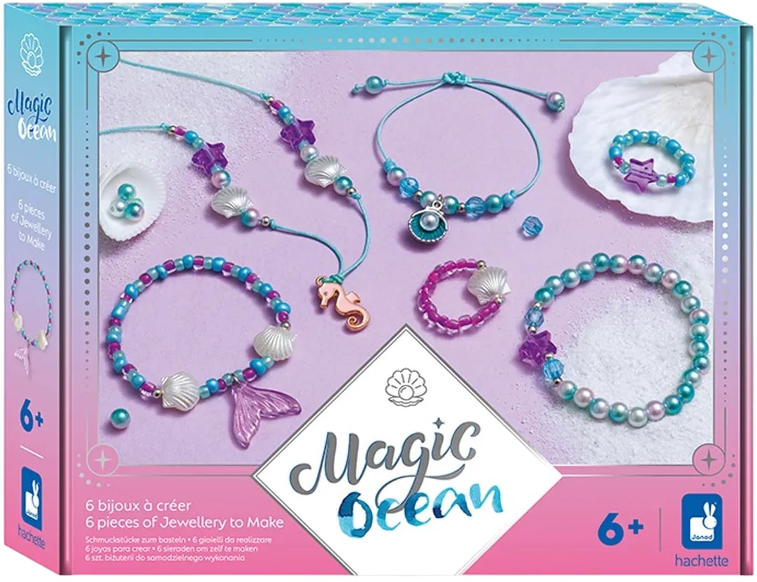 Trusă creativă  Janod - Magic Ocean, bijuterii