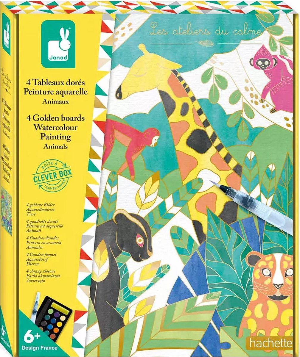 Kit creativ  Janod - Acuarele aurii, animale