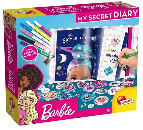Trusă creativă  Lisciani Barbie - Decorează-ți propriul jurnal secret cu diamante