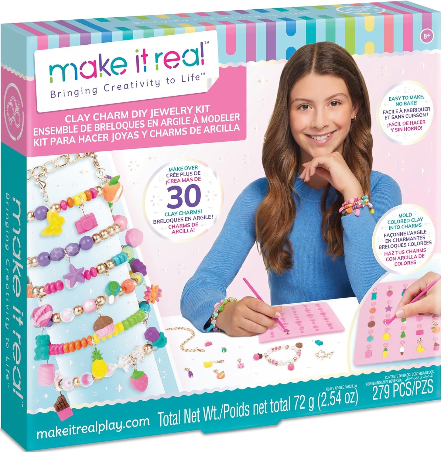 Kit creativ  Make it Real - Bratara cu talismane de lut