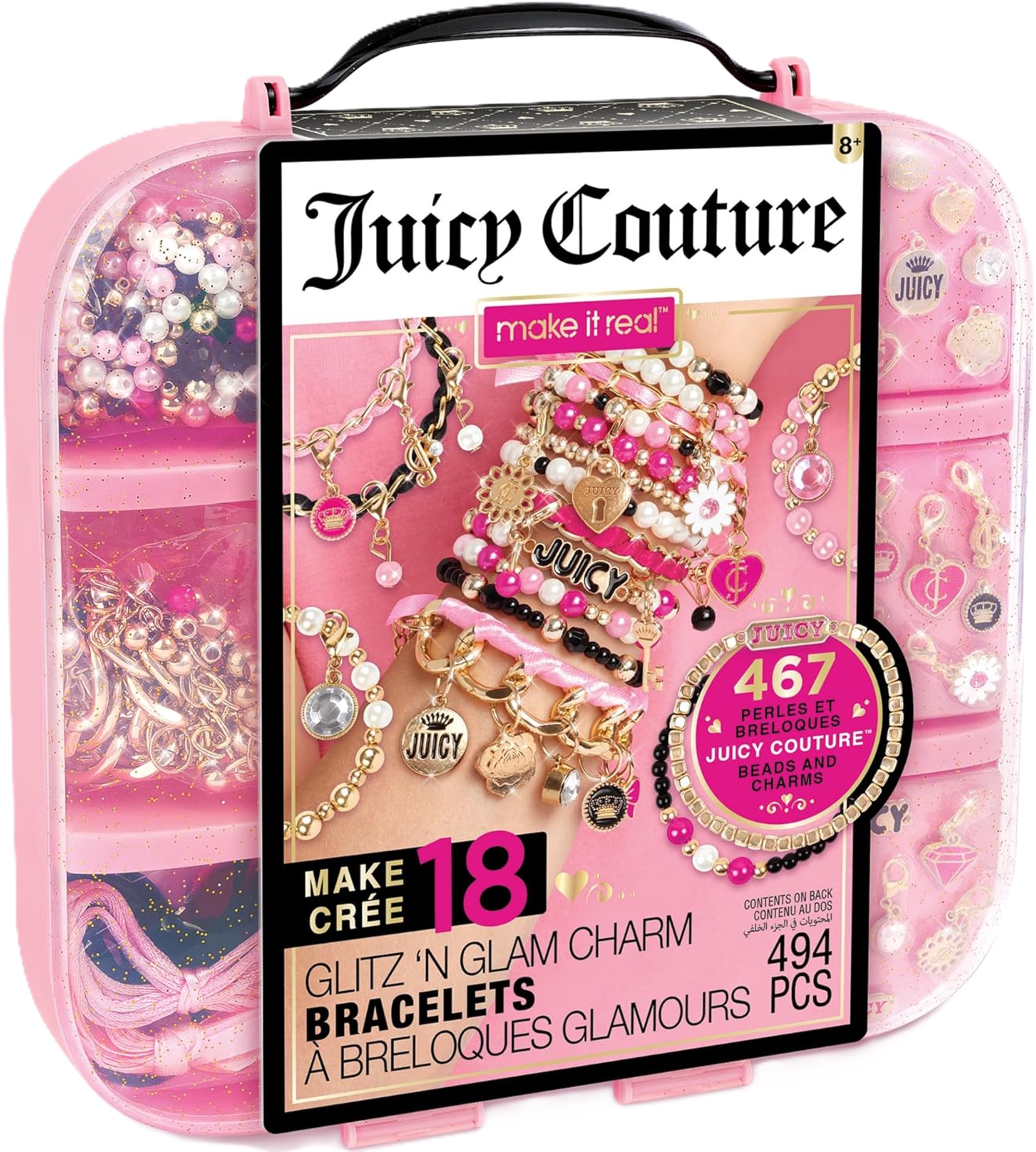 Trusa creativă Juicy Couture Make It Real - Brățări Glitz N Glam, 494 de piese