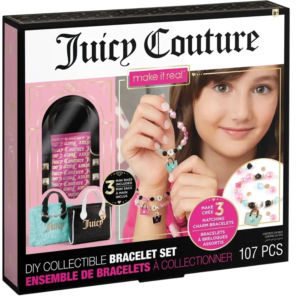 Kit creativ Make it Real Juicy Couture - Fă-ți propriile brățări, 107 piese