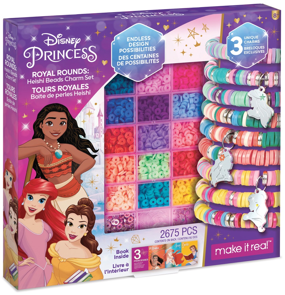 Set creativ Make it Real - Creează-ți brățări, Prințesele Disney