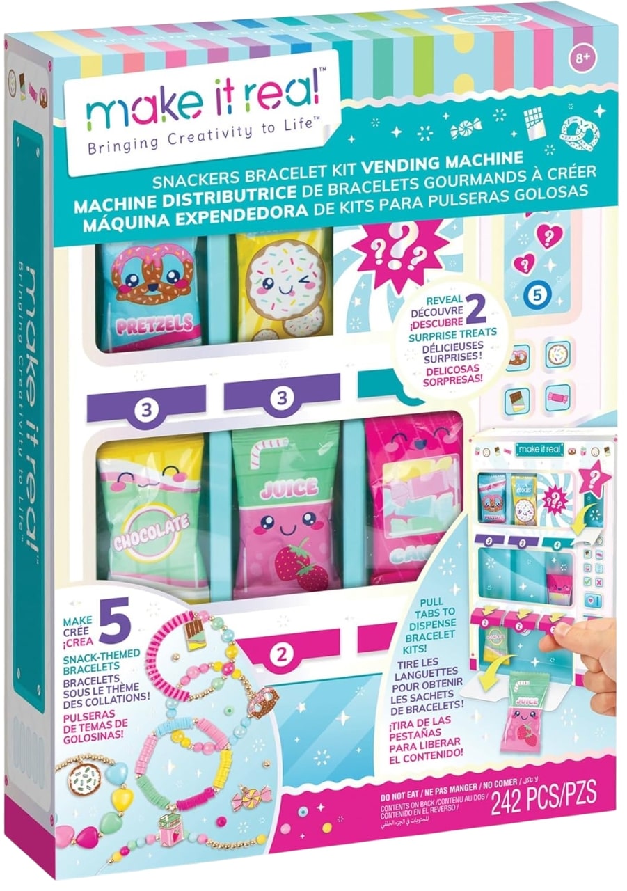 Kit creativ Make it Real - Distribuitor automat de brățări, 242 piese