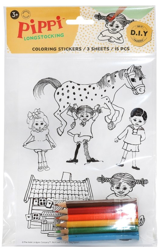 Kit creativ  Micki Pippi Ciorapi Lungi - Autocolant de colorat