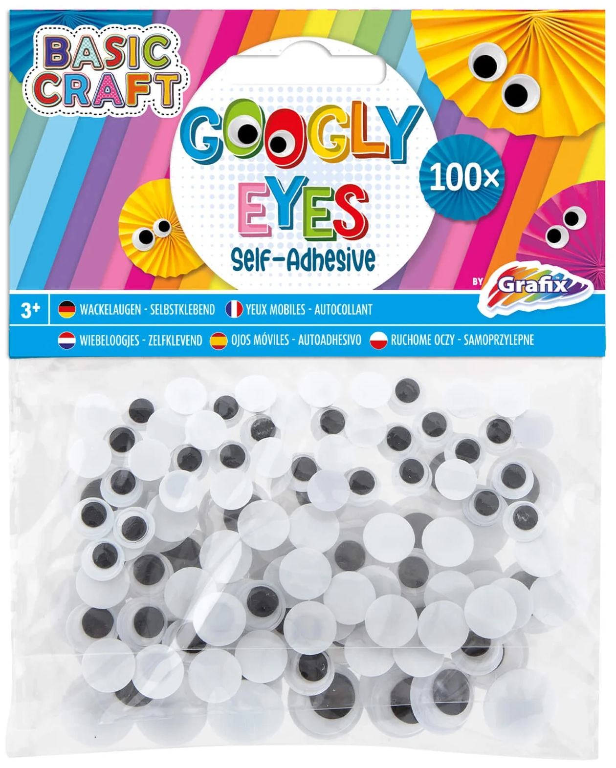 Set creativ  Moxy -Ochi autoadezivi, 100 bucăți
