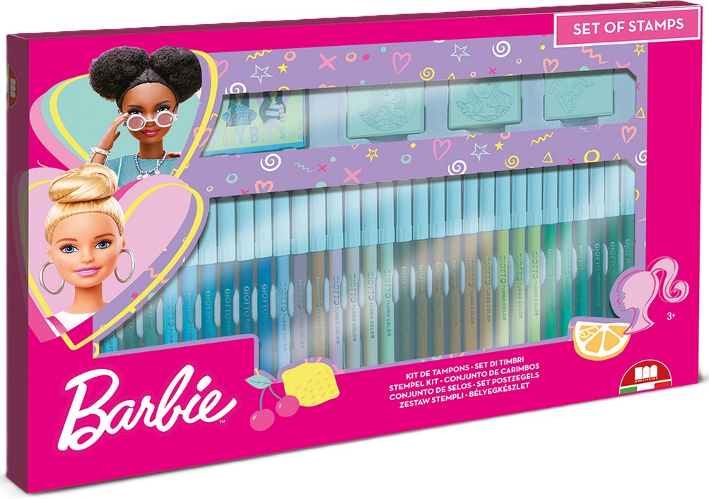 Set carioci  Multiprint Barbie - 36 bucăți , cu 3 stampile