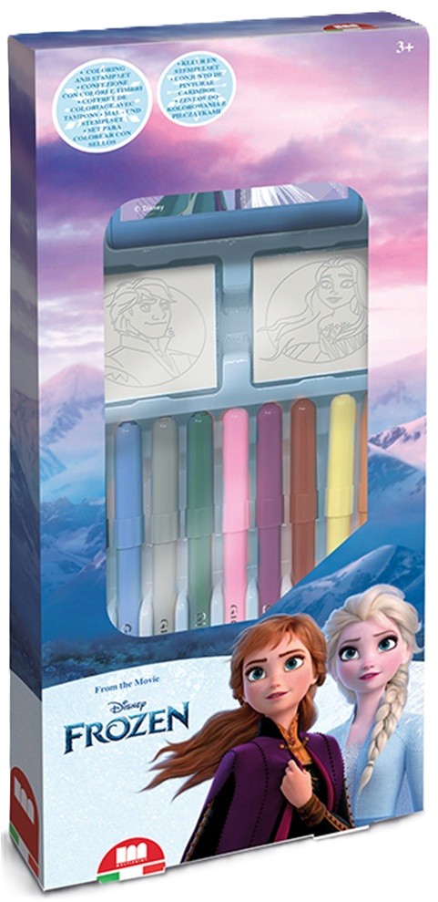 Set carioci  Multiprint Frozen - 9 bucăți , cu 2 stampile