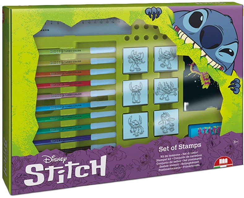 Set carioci  Multiprint Stitch - 12 bucăți ,cu 7 stampile
