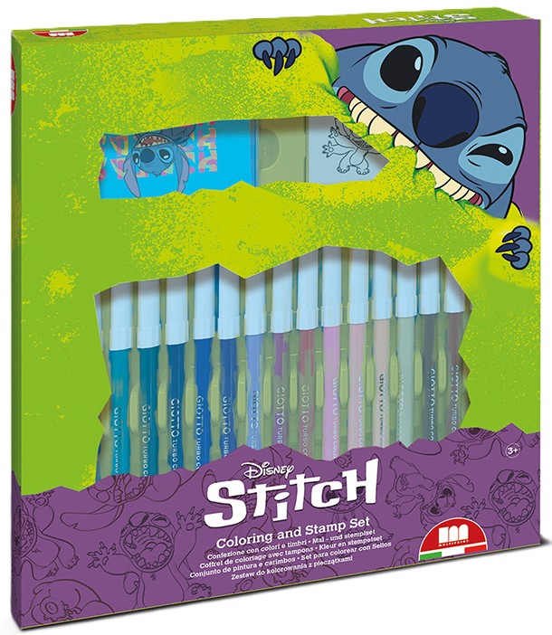 Set carioci  Multiprint Stitch - 18 bucăți , cu 2 stampile