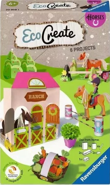 Kit creativ  Ravensburger - EcoCreate Mini, Horses