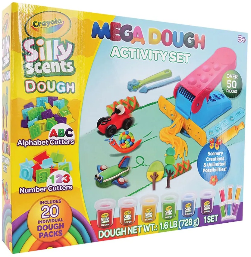 Set creativ cu plastilină Crayola - Mega Dough, 50+ piese