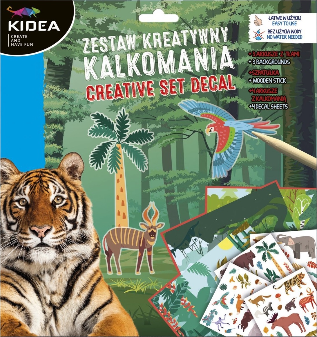 Kidea set creativ cu vată - Animale