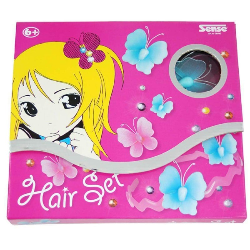 Set creativ Sense - Creeaza singura accesorii pentru par, Fluturi