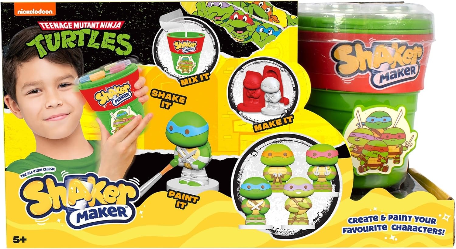 Kit creativ Shaker Maker - Figurină DIY, Teenage Mutant Ninja Turtles