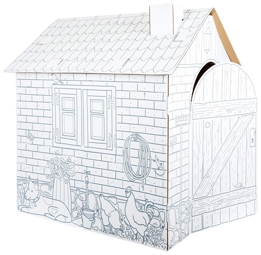 Set creativ Small Foot - Fa-ti singur casa din carton